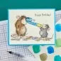 Preview: House-Mouse Party Time! Spellbinders Rubber Stamp 3