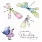 Preview: Stampingbella Bundle Girl with Dragonflies Rubber Stamps