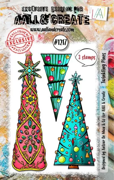 aall create clear stamp Twinkling Pines