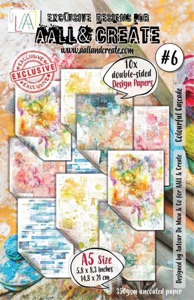 Colourful Cascade #6 paper Kit A5 craft emotions