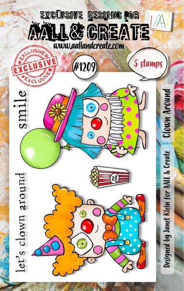 aall create clear stamp Clown Around