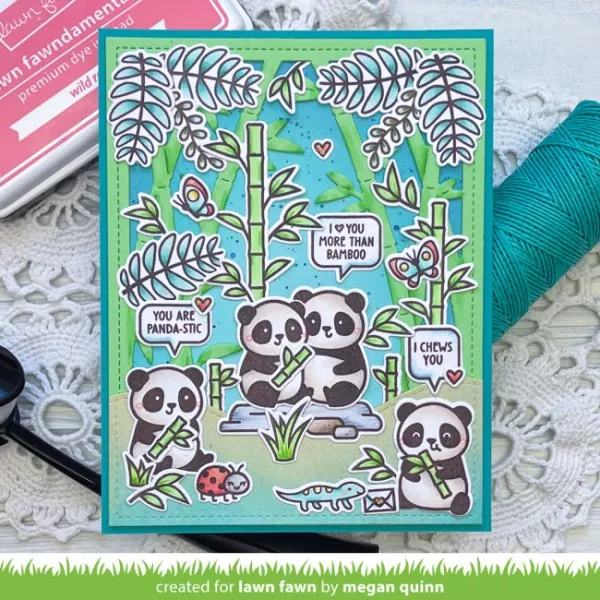 I Heart Pandas Clear Stamps Lawn Fawn 3