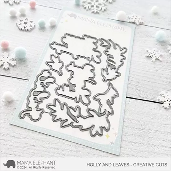 Holly and Leaves Dies Creative Cuts Mama Elephant