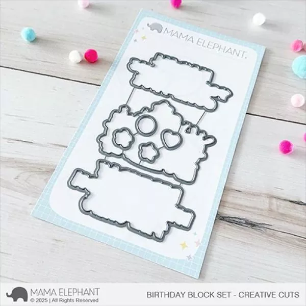 Birthday Block Set Dies Creative Cuts Mama Elephant