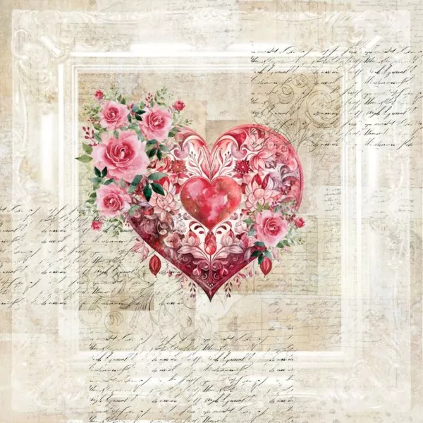 Crafters Companion Love Letter 12"x12" inch paper pad 4