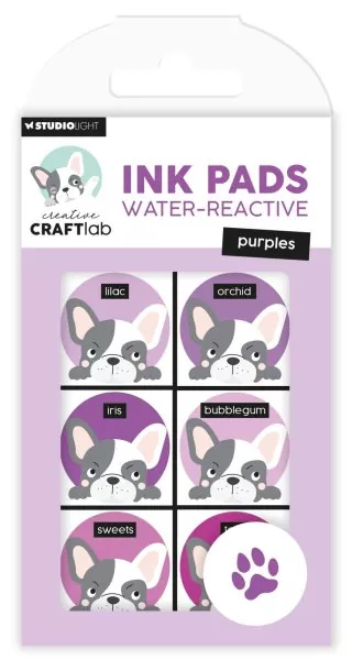 Creative Craftlab Ink Pads Studio Light Stamping Ink Water-Reactive Purples