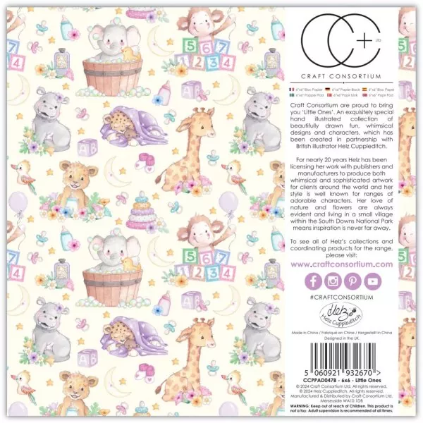 Craft Consortium - Little Ones 6"x6" inch paper pad 1