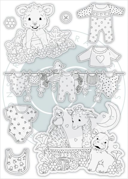 Craft Consortium Little Ones Clothes clear stamp 1