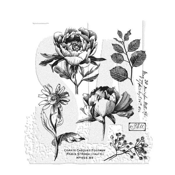 French Garden Tim Holtz Rubber Stamps Stamper Anonymous