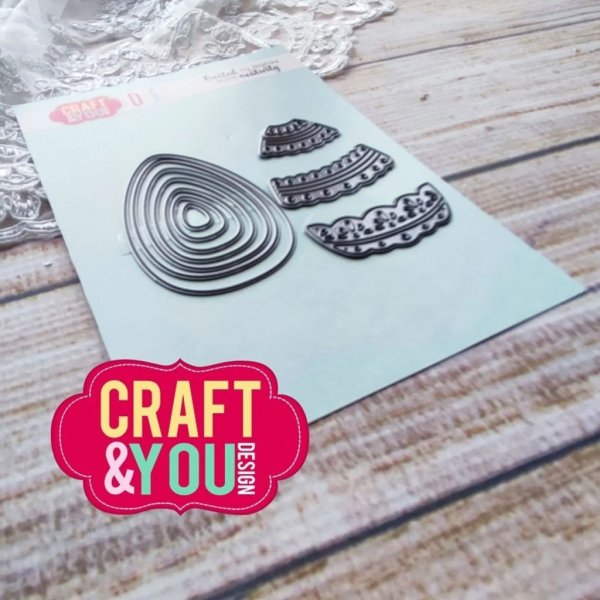 Lace Easter Eggs Craft & You Design Dies