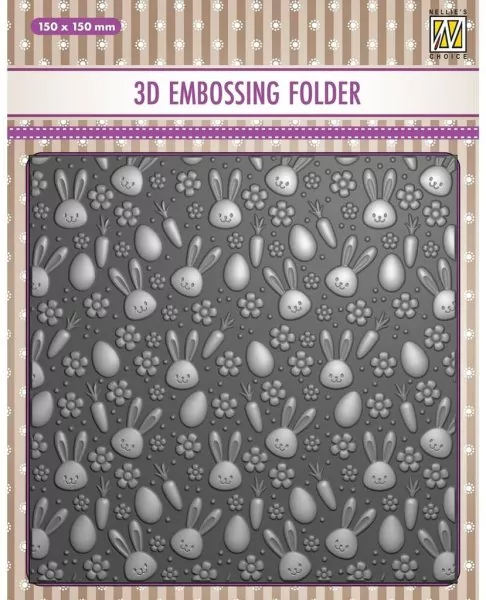 Bunny's Carrots 3D Embossing Folder from Nellie's Choice