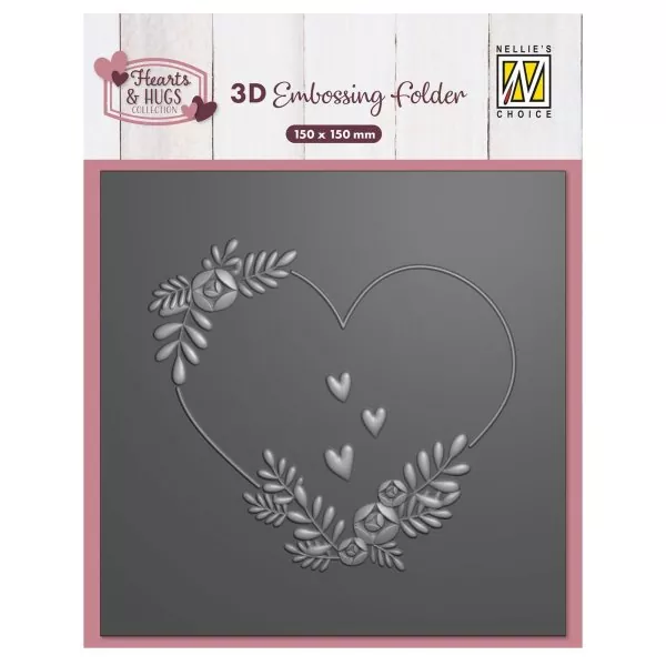 Flower Heart 3D Embossing Folder from Nellie's Choice