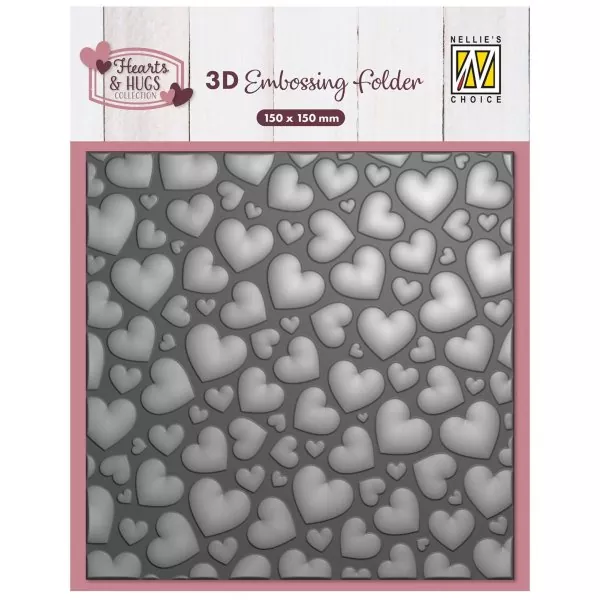 Pop Up Hearts 3D Embossing Folder from Nellie's Choice