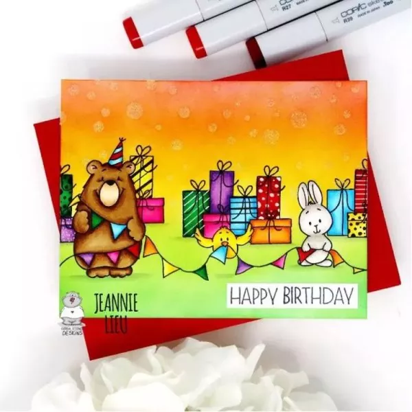 Birthday Bear BUNDLE Stamps + Dies Gerda Steiner Designs 3