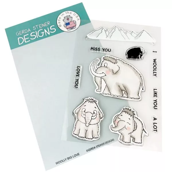 Woolly Big Love Mammoth BUNDLE Stamps + Dies Gerda Steiner Designs