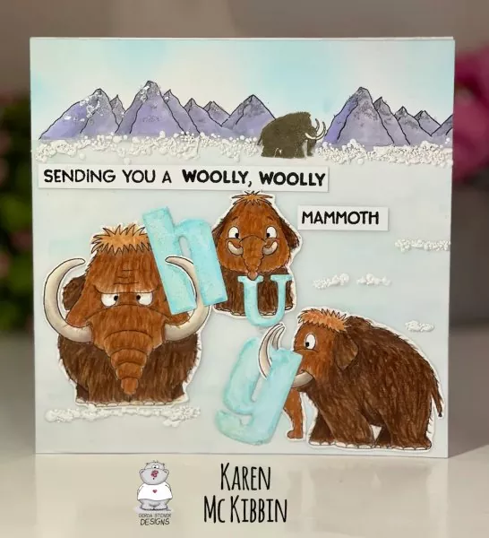 Woolly Big Love Mammoth BUNDLE Stamps + Dies Gerda Steiner Designs 3