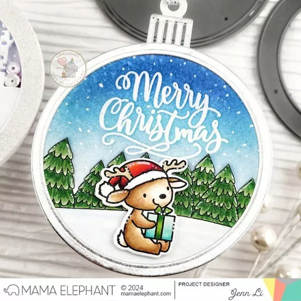 Paola's Merry Wishes Clear Stamps Stempel Mama Elephant 2