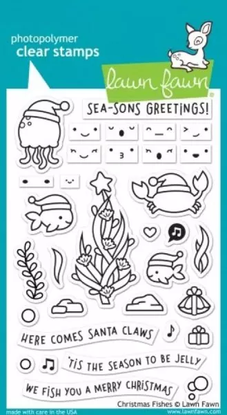 Christmas Fishes Stamps Lawn Fawn