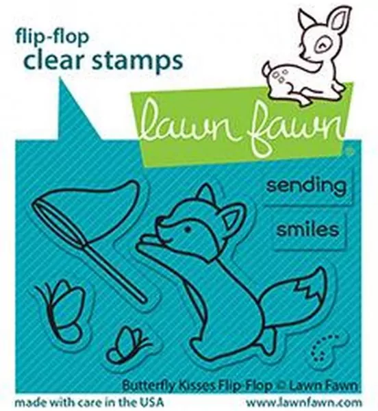 Butterfly Kisses Flip-Flop Clear Stamps Lawn Fawn