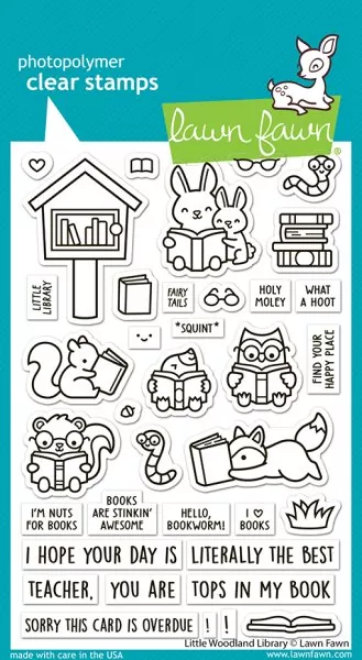 Little Woodland Library Clear Stamps Lawn Fawn