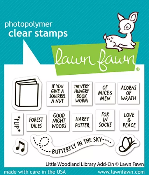 Little Woodland Library Add-On Clear Stamps Lawn Fawn