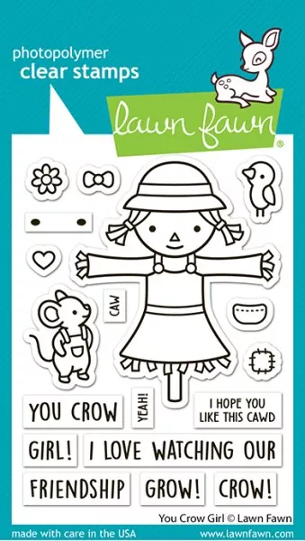 You Crow Girl Clear Stamps Lawn Fawn