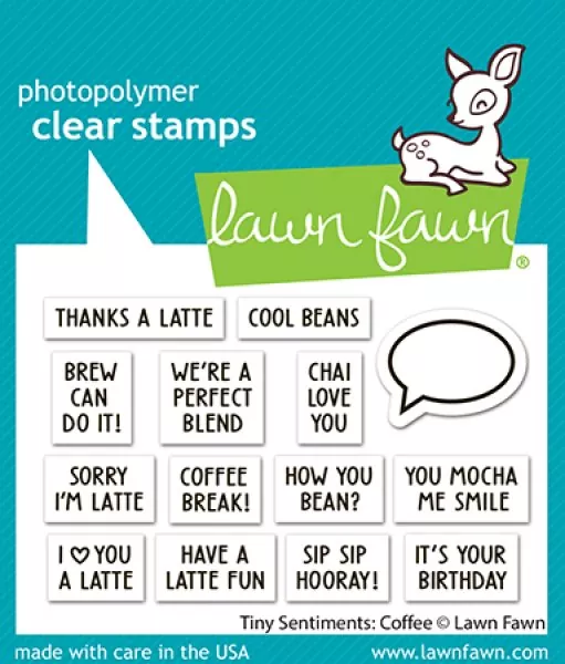 Tiny Sentiments: Coffee Clear Stamps Lawn Fawn