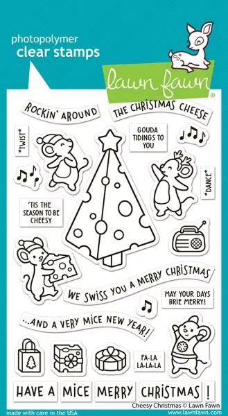 Cheesy Christmas Clear Stamps Lawn Fawn