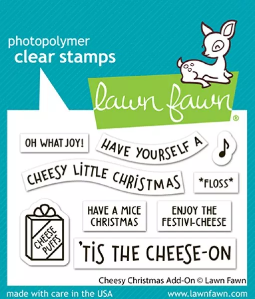 Cheesy Christmas Add-On Clear Stamps Lawn Fawn