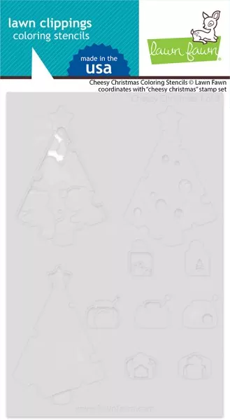 Cheesy Christmas Coloring Stencils Lawn Fawn