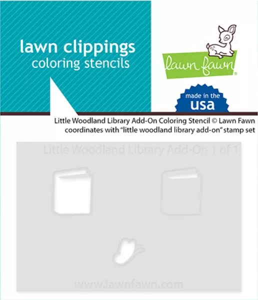 Little Woodland Library Add-On Coloring Stencils Lawn Fawn