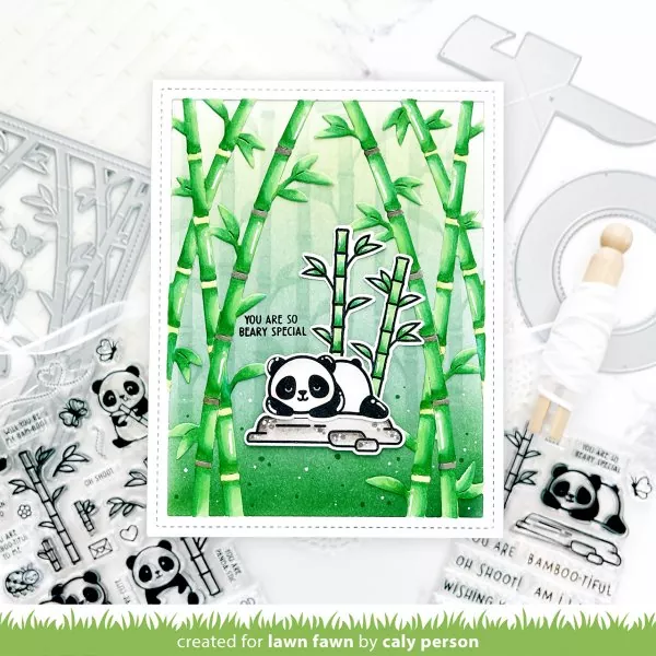 I Heart Pandas Add-On Clear Stamps Lawn Fawn 1