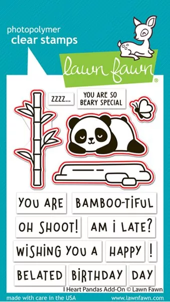 I Heart Pandas Add-On Dies Lawn Fawn 1