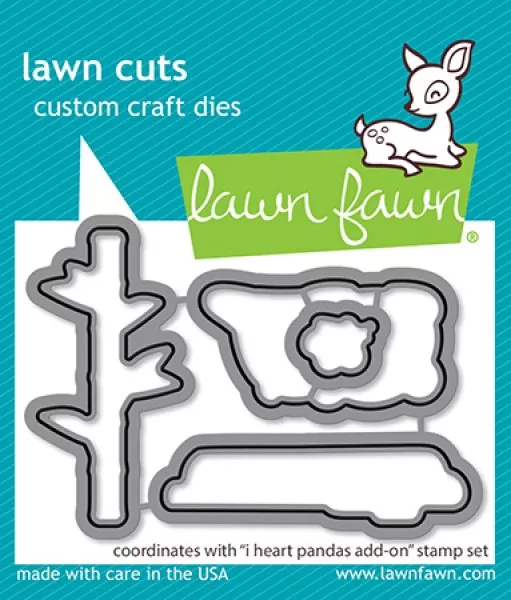 I Heart Pandas Add-On Dies Lawn Fawn