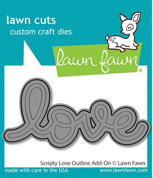 Scripty Love Outline Add-On Dies Lawn Fawn