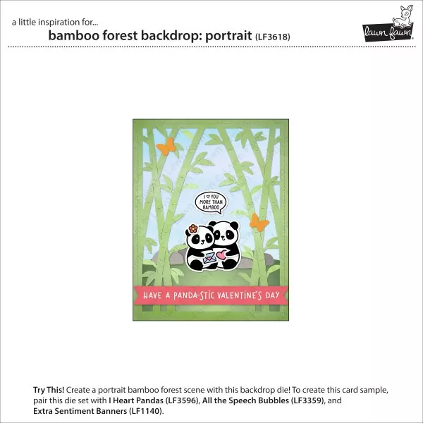 Bamboo Forest Backdrop: Portrait Dies Lawn Fawn 1