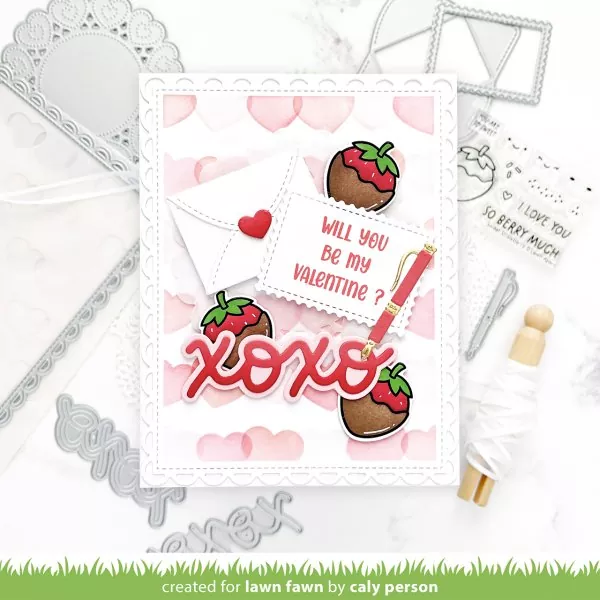 Layered Hearts Background Stencils Lawn Fawn 3