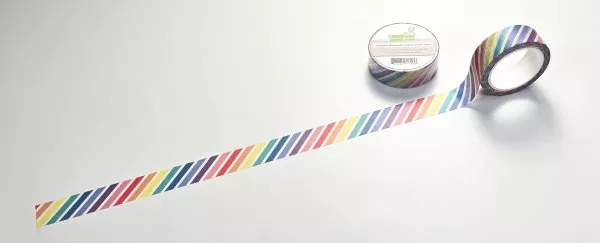 Rainbow Diagonal Stripes Washi Tape Lawn Fawn 1