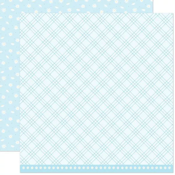 Bitsy Blooms Forget-Me-Not lawn fawn scrapbooking paper 1