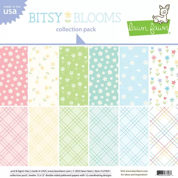 Bitsy Blooms Paper Collection Pack Lawn Fawn