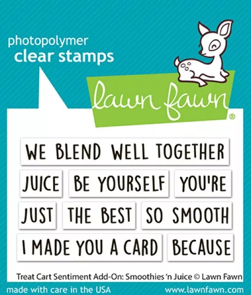 Treat Cart Sentiment Add-On: Smoothies 'n' Juice Clear Stamps Lawn Fawn