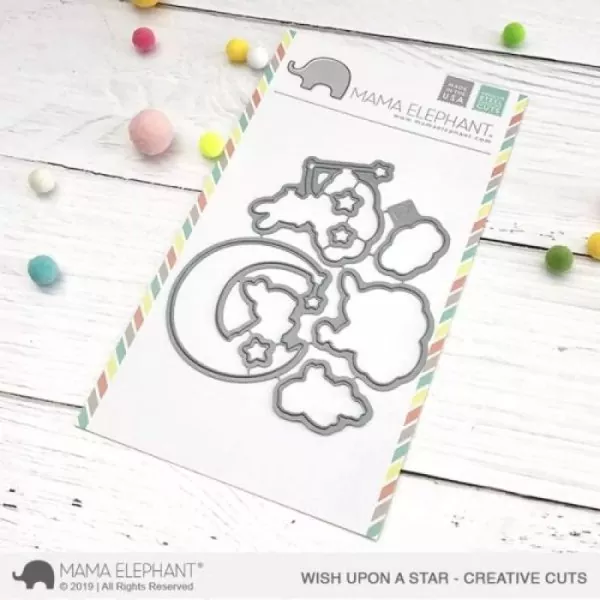 Wish Upon A Star Mama Elephant Stamp & Die Bundle 1