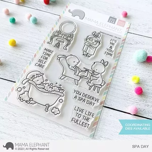 Spa Day Mama Elephant Stamp & Die Bundle