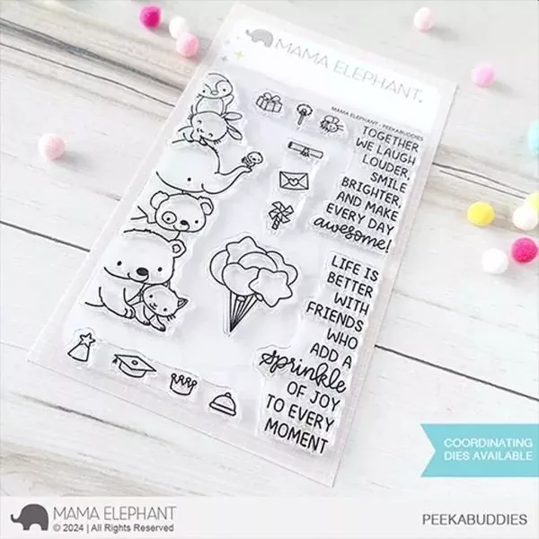 Peekabuddies Mama Elephant Stamp & Die Bundle