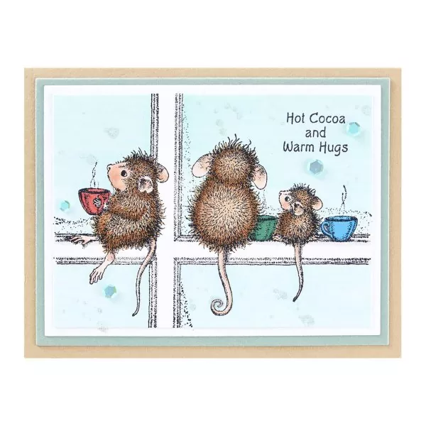 House-Mouse Hot Cocoa Day Spellbinders Rubber Stamp 2