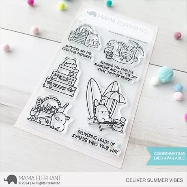 Deliver Summer Vibes Clear Stamps Mama Elephant
