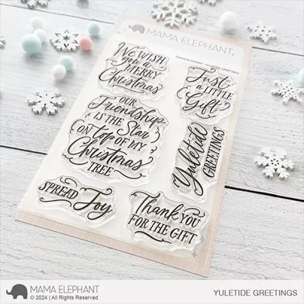 Yuletide Greetings Clear Stamps Mama Elephant