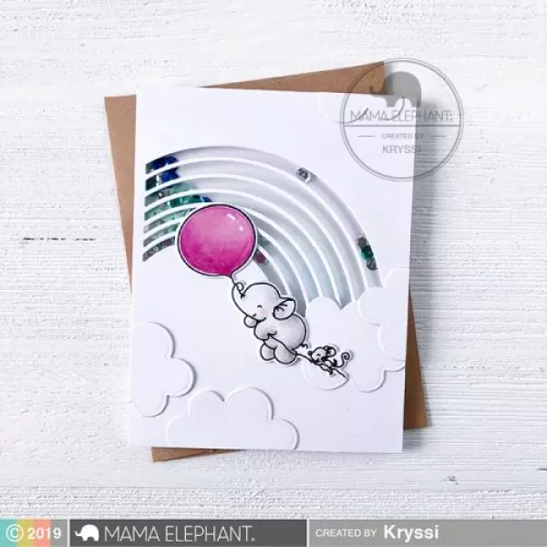 S FLYING WITH FRIENDS clearstamp Mama Elephant 6