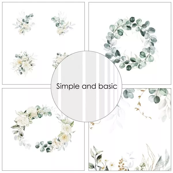 Simple and Basic Soft and Elegant 6x6 inch Paper Pack 1