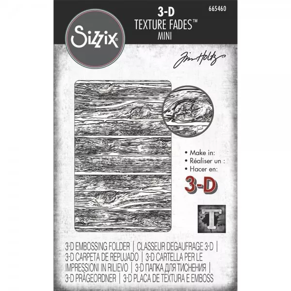 Mini Lumber 3D Embossing Folder from Tim Holtz by Sizzix